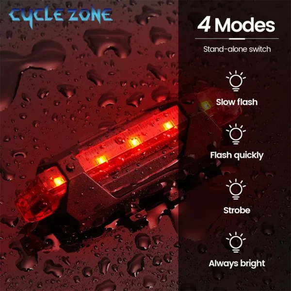 Bike Light Set Bicycle Headlight Taillight Front and Rear Set Rechargeable MTB Bike Flashlight Cycling Lamp Bicycle Accessories - Image 3