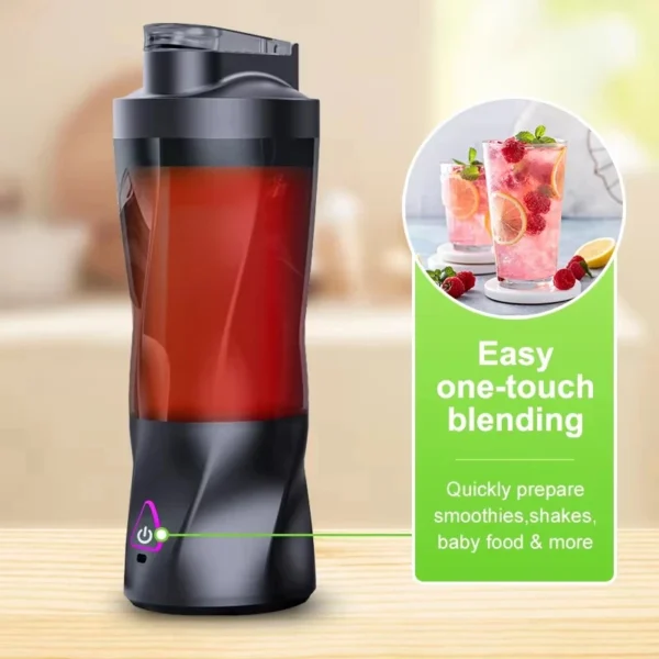 Electric Portable Juicer Fresh Fruit Mixer 700ML Multifunctional USB Rechargeable Shakes Smoothie Blender Outdoor Mixing Cup - Image 4