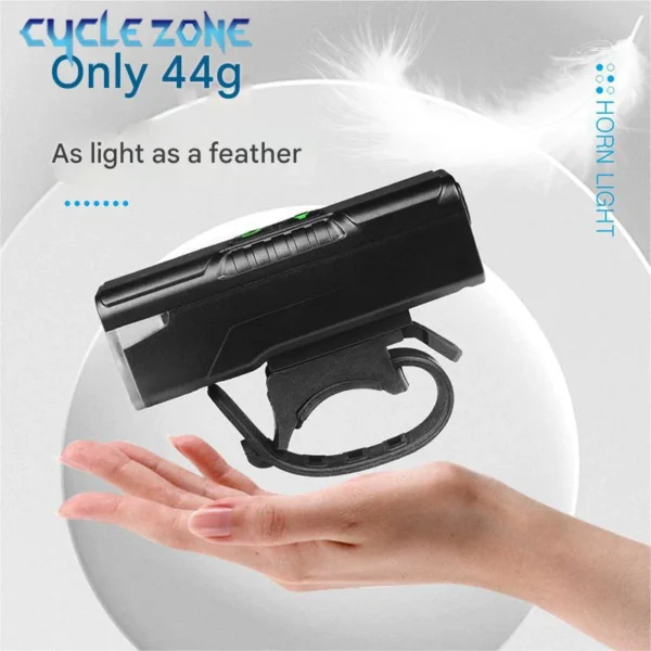 2-in-1 Bicycle Horn Light TYPE-C Rechargeable Bike Headlight Flashlight Bicycle Bell Lantern MTB Front Lamp Cycling Accessories - Image 5