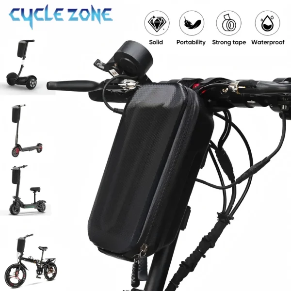 3L Electric Scooter Bag EVA Hard Shell Electric Bike Handlebar Bags Large Capacity MTB Road Cycling Front Handlebar Storage Bag - Image 1