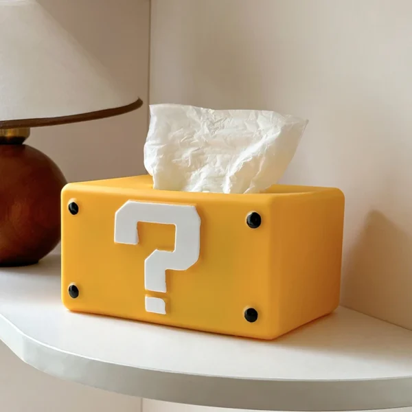 Miniso Creative Mario Tissue Box Home Living Room Ornament Dining Table Cute Interesting Question Mark Paper Box ﻿ - Image 2