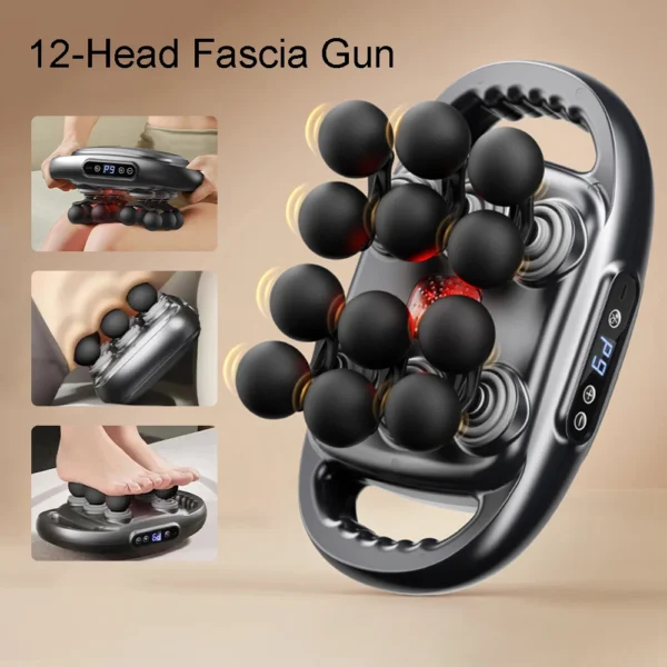 12-Head Fascia Gun High-Frequency Vibration Body Massage Gun Back and Waist Massager Neck Shoulder Massager Muscle masajeador - Image 1