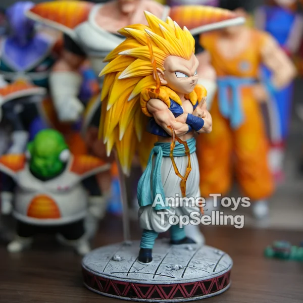 25cm/9.84in Anime Dragon Ball Z Figure Super Saiyan 3 Gotenks Figure SSJ3 Gotenks PVC Collectible Model Toys Gifts - Image 3