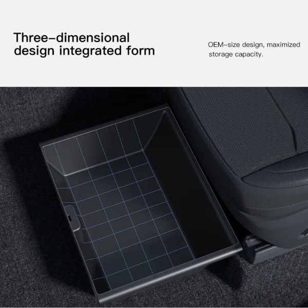 For Tesla Model Y Juniper 2025 Under Seat ABS With a lid Storage Box Drawer Holder Car Organizer Accessories For Car Accessories - Image 5