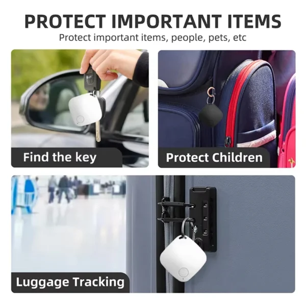 Smart Bluetooth GPS Tracker Tag with Anti-Lost Reminder Android IOS App Compatible Car Key Pet Finder Rated Locator - Image 2