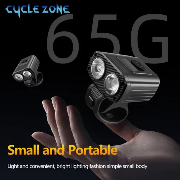 Bicycle Front Light Rechargeable MTB Mountain Road Bike Head Lamp Flashlight for Night Riding Power Display Cycling Accessories - Image 6