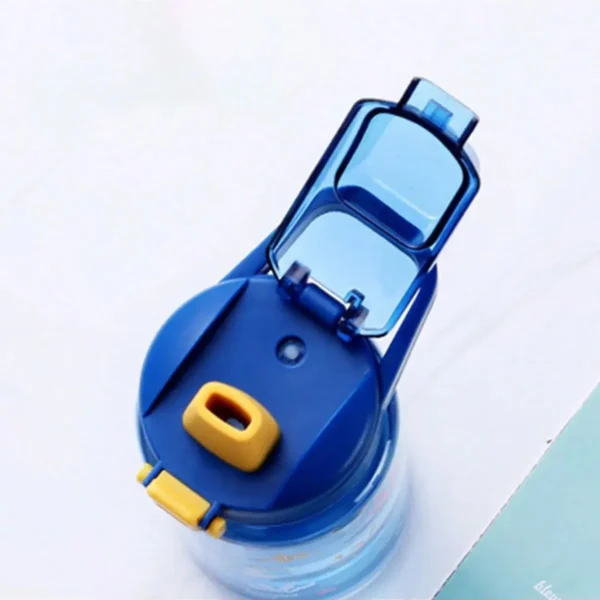 1pc 600Ml Student Sippy Cup Water Bottles Creative Cartoon Feeding With Straws And Lids Spill Proof Portable Beverage cups - Image 3