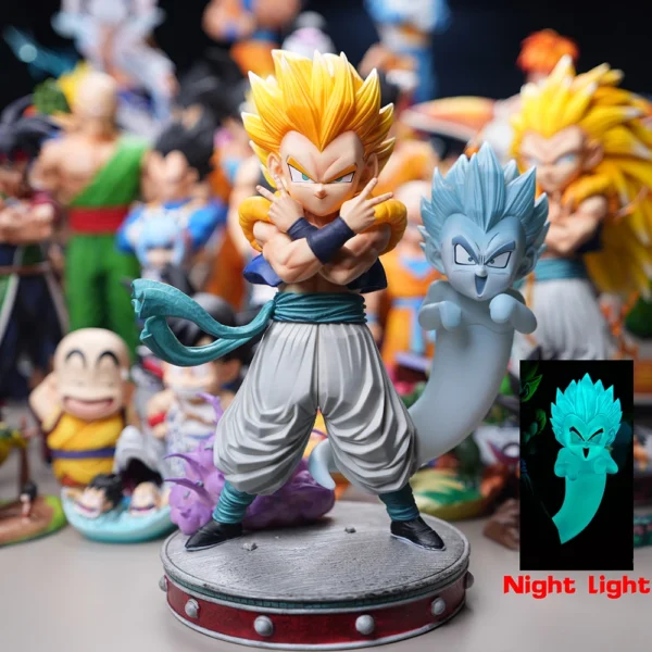 25cm/9.84in Anime Dragon Ball Z Figure Super Saiyan 3 Gotenks Figure SSJ3 Gotenks PVC Collectible Model Toys Gifts - Image 6