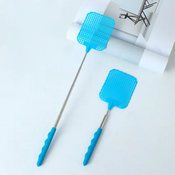 1pc- retractable fly swatter plastic swatter lengthened iron thickened manual household mosquito killing artifact - Image 5