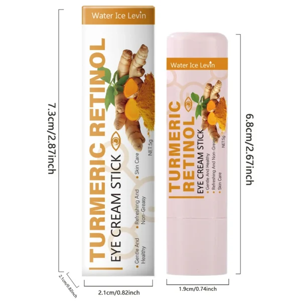 Turmeric eye cream stick nourishes the skin, improves fine lines, relieves eye bags and dark circles, and brightens the eye skin - Image 4