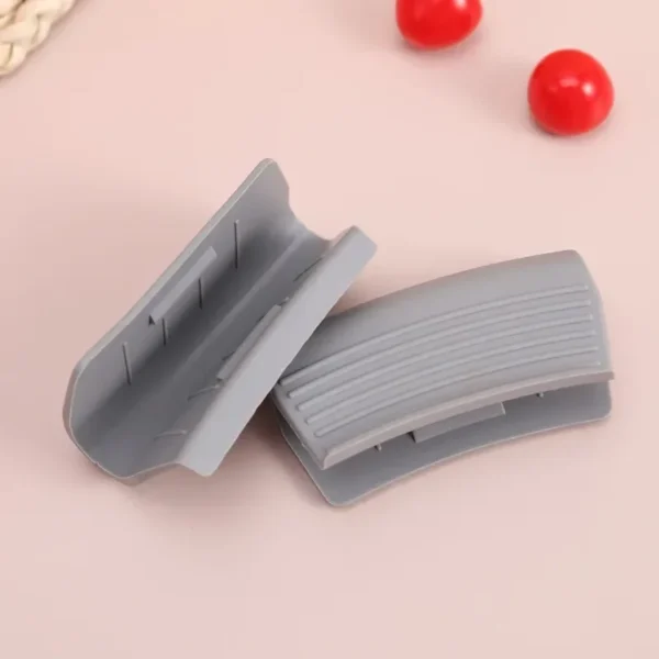 Pot Handle Silicone Grip PadSilicone Grey and Off-White Environmentally Friendly MaterialHeat Insulation and Non-Slip - Image 1