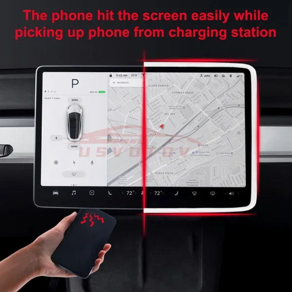 For Tesla Model 3/Y Juniper 2025 Silicone Protective Frame Edge Cover Central Control Display Screen Protector Car Accessories - Image 3