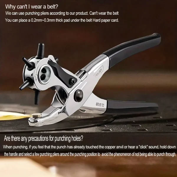 1pc-Belt Punch Pliers Leather Belt Hole Eyelet Puncher Revolve Sewing Machine Bag Tool Watchband Strap Hand Tools - Image 3