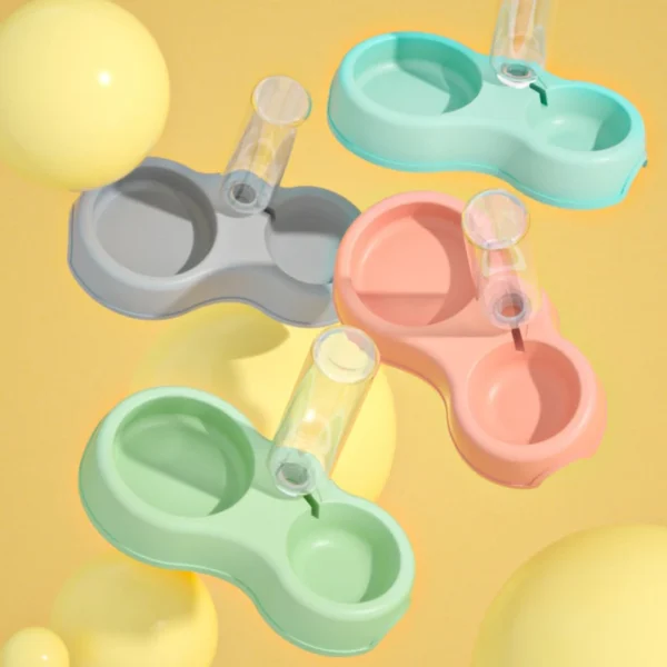 Pet Cat Bowl Automatic Feeder Water Dispenser Dog Cat Food Bowl with Drinking Raised Stand Double Dish Bowls for Cats Dogs Pet - Image 6