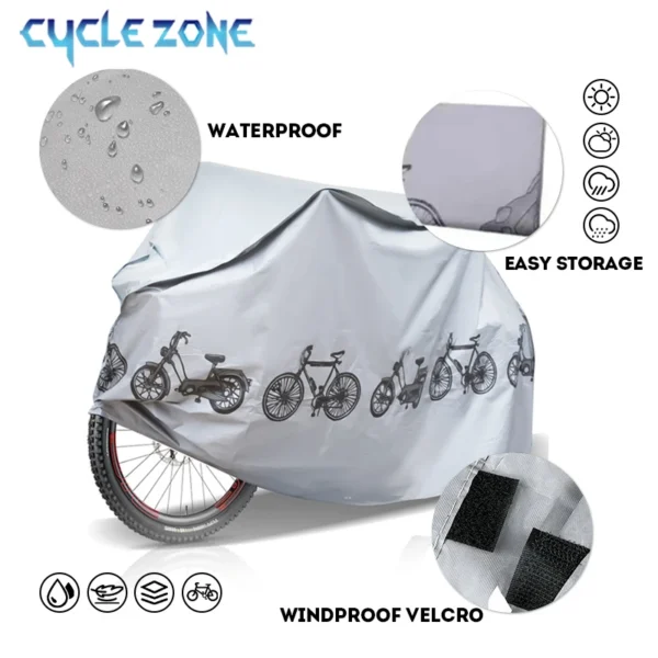 Bicycle Cover Motorcycle Rain Cover Waterproof Dustproof Anti-UV Outdoor Protection MTB Bike Cover All Seasons Bike Accessories - Image 2