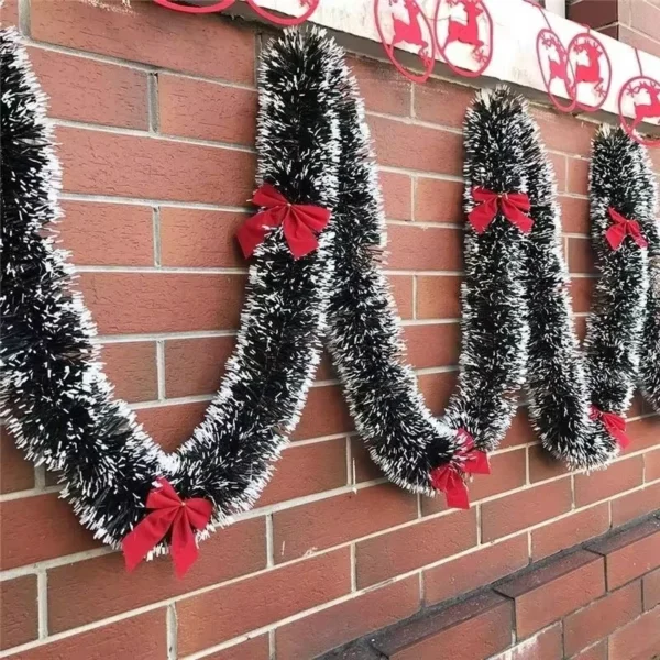 1PCS 2M Christmas Eve Decoration Bar Tops Ribbon Garland Christmas Tree Kitchen Ornaments Wedding Party Decoration Prop - Image 1