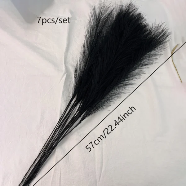 7pcs Fluffy Pampas Grass Boho Decor Flower Fake Plant Reed Simulated Wedding Party Home Decoration Artificial Flowers - Image 4