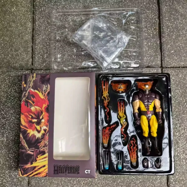 Ct Toys Wolverine Hellverine Figures Hot Mafex 096 X-Men Hell's Fire Action Figurine PVC Statue Collection Model Decor Gift Toy - Image 3