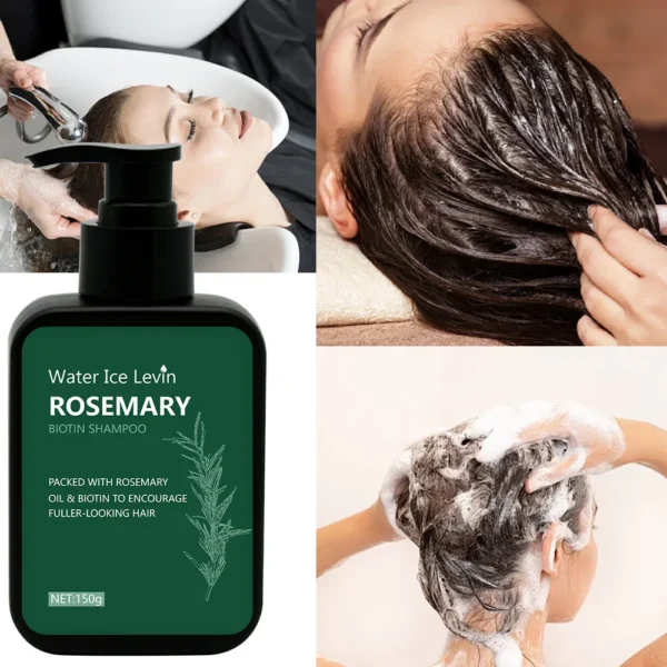 Rosemary Biotin Shampoo Hair Growth Deep Cleansing Scalp Care Oil Control Strengthening Hair Root Shampoo 150ml - Image 2