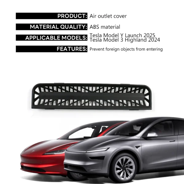 for Tesla New Model Y Juniper Launch 2025 Model 3 Highland 2024 Rear Air Vent Outlet Cover Rear Protective Anti Blocking - Image 6