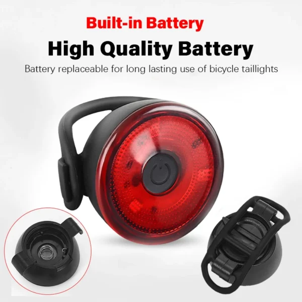 Bicycle Light Mini Bike Taillight LED Safety Warning Lights Bike Rear Light Flashlight for Bike Cycling Lamp Bicycle Accessories - Image 3
