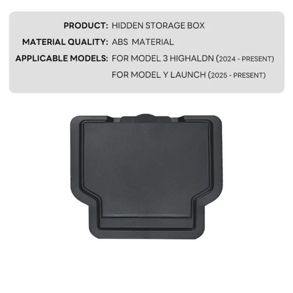 for Tesla Model Y Juniper Launch 2025 Model 3 Highland 2024 Armrest Hidden Magnetic Storage Box ABS Gadgets Organizers Case - Image 6