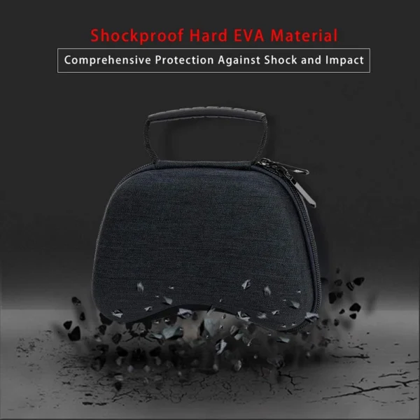 Hard Travel Case for PS5/Xbox Series X/S/Switch Controllers - Shockproof EVA Hard Shell Carrying Protector with Accessory Pocket - Image 5