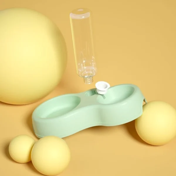 Pet Cat Bowl Automatic Feeder Water Dispenser Dog Cat Food Bowl with Drinking Raised Stand Double Dish Bowls for Cats Dogs Pet - Image 5