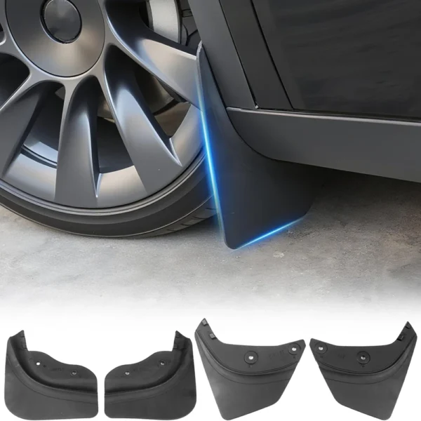 Tesmayx For Model Y Juniper Tesla Model 3 Highland 2025 2026 Mud Flaps Front Rear TPE Mudguard Splash Guards Cover Accessories - Image 1