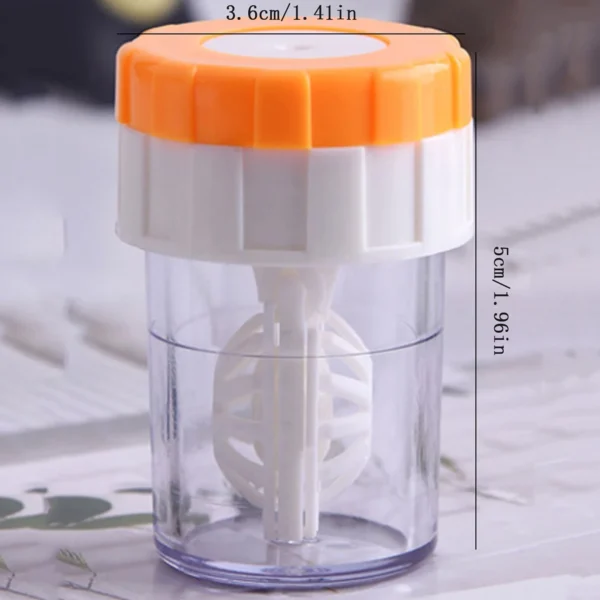 1pc Contact Lenses Cleaner Device Manually Rotatable Type Portable Contact Lens Beauty Pupil Storage Cleaning Container Tools - Image 3