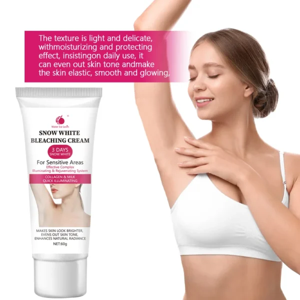 Snow White cream, private parts, underarms, knees, elbows, inner thighs, bikini line, armpits, dark areas of the body - Image 6