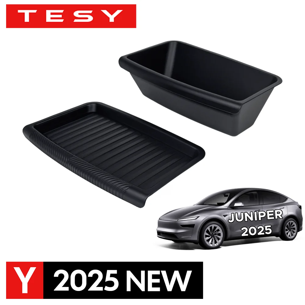 kf-S834a8faca5534f2bb9030d8f4aa5ff4er For Tesla New Model Y 2025 Launch Juniper Under Seat Storage Box Drawder With Lids ABS Material Interior Accessories - Image 1