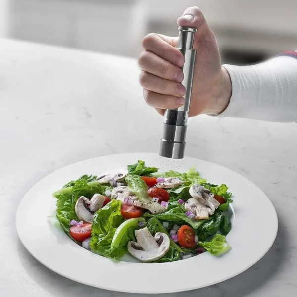 1pc-Manual Black Pepper Stainless Steel Grinder, Manual Stainless Steel Grinder, Kitchen Utensils Artifacts Artificial Seasoning - Image 5