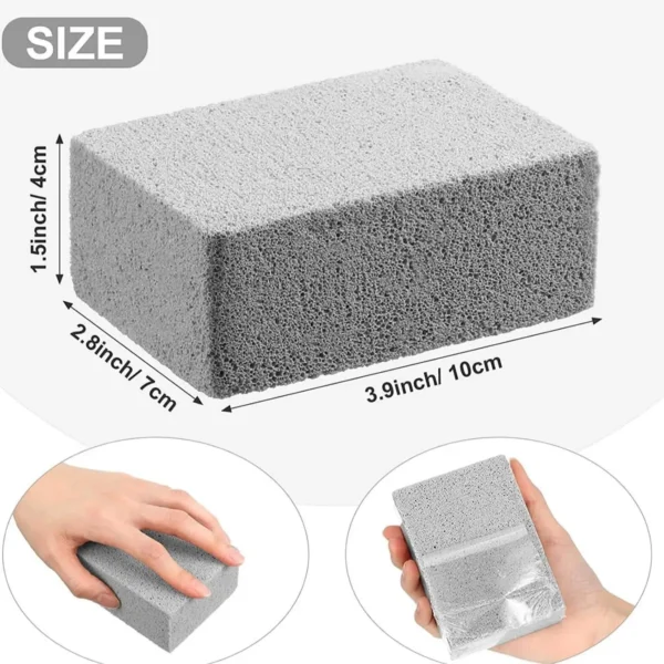 1pc-BBQ Grill Brick Block Handheld BBQ Cleaning Stone Barbecue Racks Stains Clean Scraper BBQ Cleaning Brush - Image 2