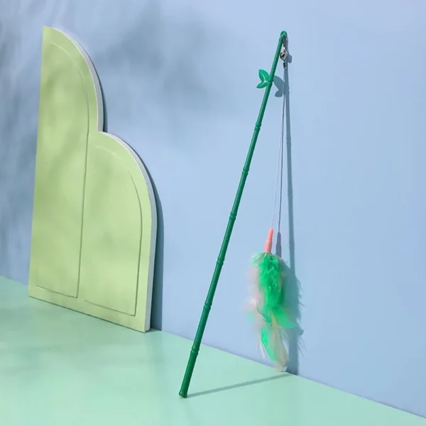 Cats Toys Feathers Wand Interactive Toy Kitten Toys with Super Suction Cup Detachable 2 PCS Feather Replacements Cat Accesorios - Image 4