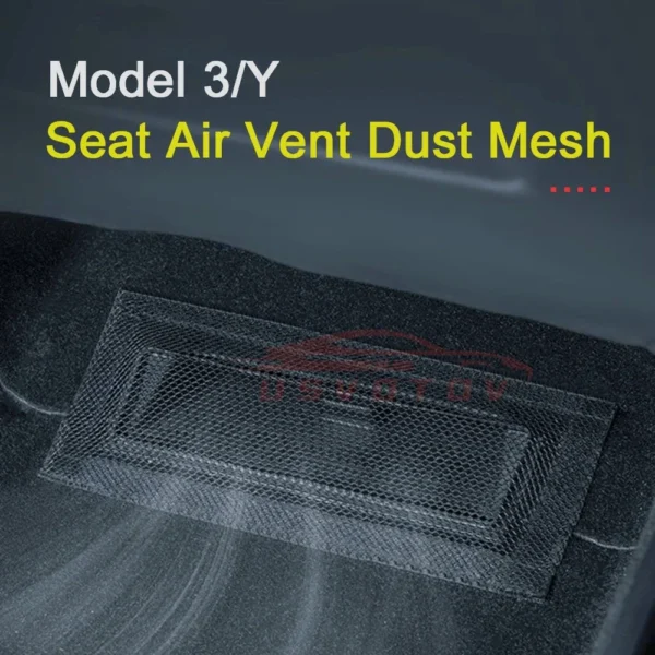 For Tesla Model 3 Y Highland Air Vents Cover Under Seat Outlet Protector Anti-blocking Dust Mesh 2025-2021 Interior Accessories - Image 2