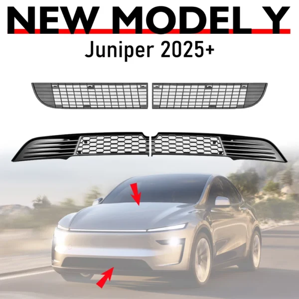 kf-S88f3ae9de4c7460e9b3bf381dd6578afJ For Tesla Model Y 2025 2026 Juniper Lower Bumper Anti Insect Net Dust Proof Inner Vent Grille Cover Insect-proof Front Cover - Image 1