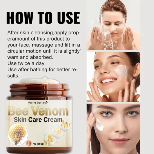 Bee Venom Wrinkle Remover Face Cream Firming Lifting Anti Aging Fade Fine Lines Moisturizing Whitening Repair Skin Care - Image 6