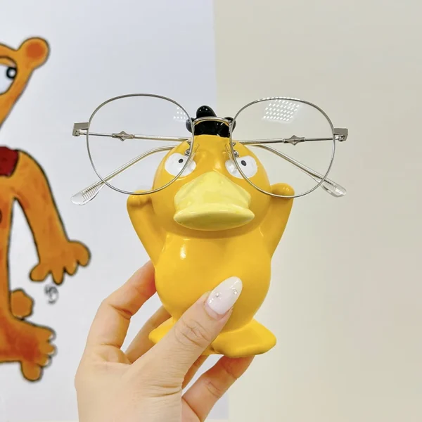 Miniso Anime Peripheral Cute Pokémon Psyduck Ornaments Glasses Frame Supplies Eye Display Stand Decorative Craft Stand Gifts - Image 5