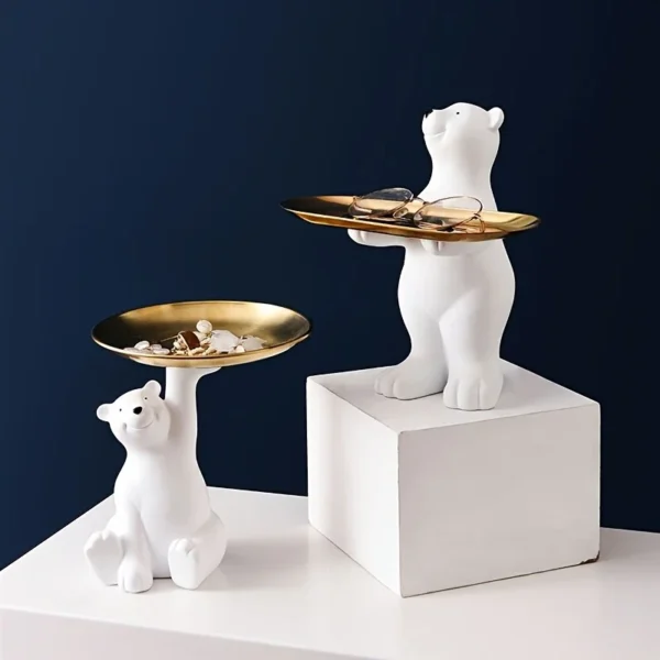 Creative Polar Bear Seated Position Tray Storage Accessories That Can Store Keys Decorations for Friends Birthday Gifts - Image 5