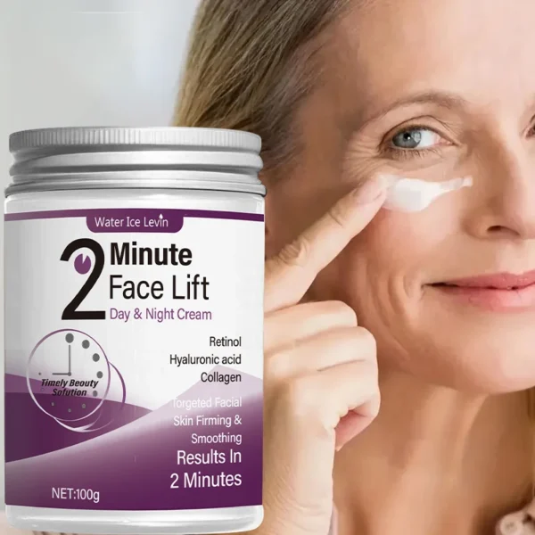 2 Minutes Facial Lifting Day and Night Cream Contains Retinol, Hyaluronic Acid and Collagen - Moisturizing Lotion Suitable for All Light Skin Tone, No Fragrance, Absorption of 2 Minutes - Image 7