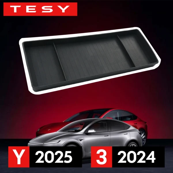 kf-S8b41123174b549ee920e392d15008af2F For Tesla New Model Y Juniper 2025 Launch Model 3 Highland 2024 Rear Screen Storage box Dashboard Tissue Box Tray ECT Panel - Image 1