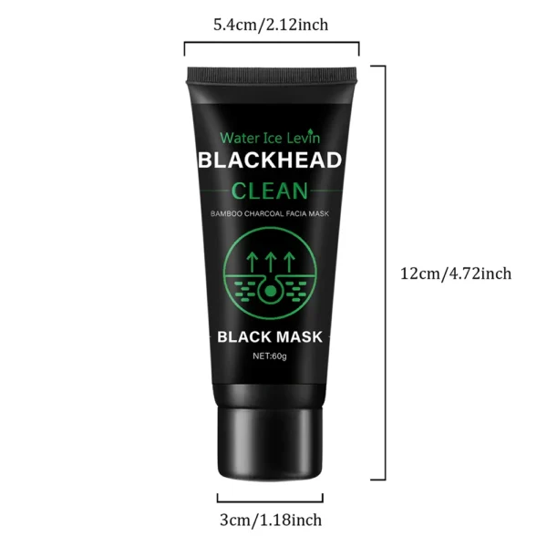 60g Bamboo Charcoal Fiber Mask Blackhead Removal Deep Mask Deep Cleansing Cleansing Exfoliating Mask Treatment Black Mask - Image 3