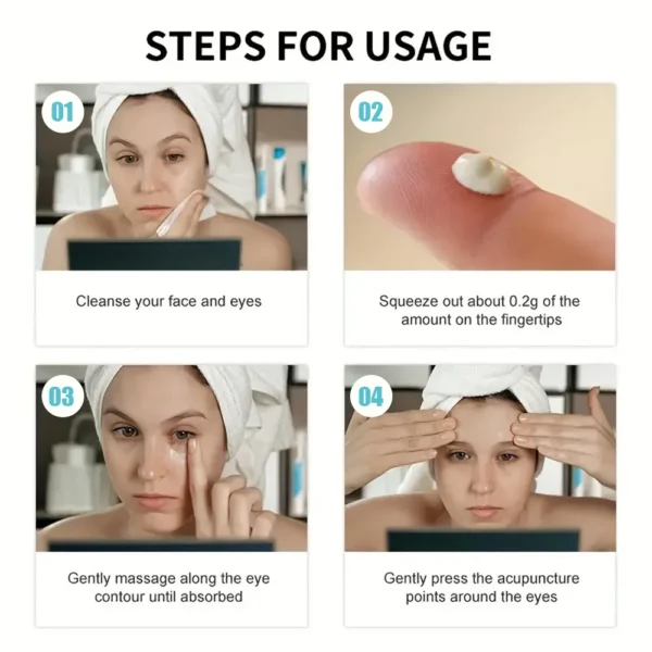 100g Hydrating eye cream: Caffeine + niacin aminosalicylic acid + peptide complex + rye extract - Image 6