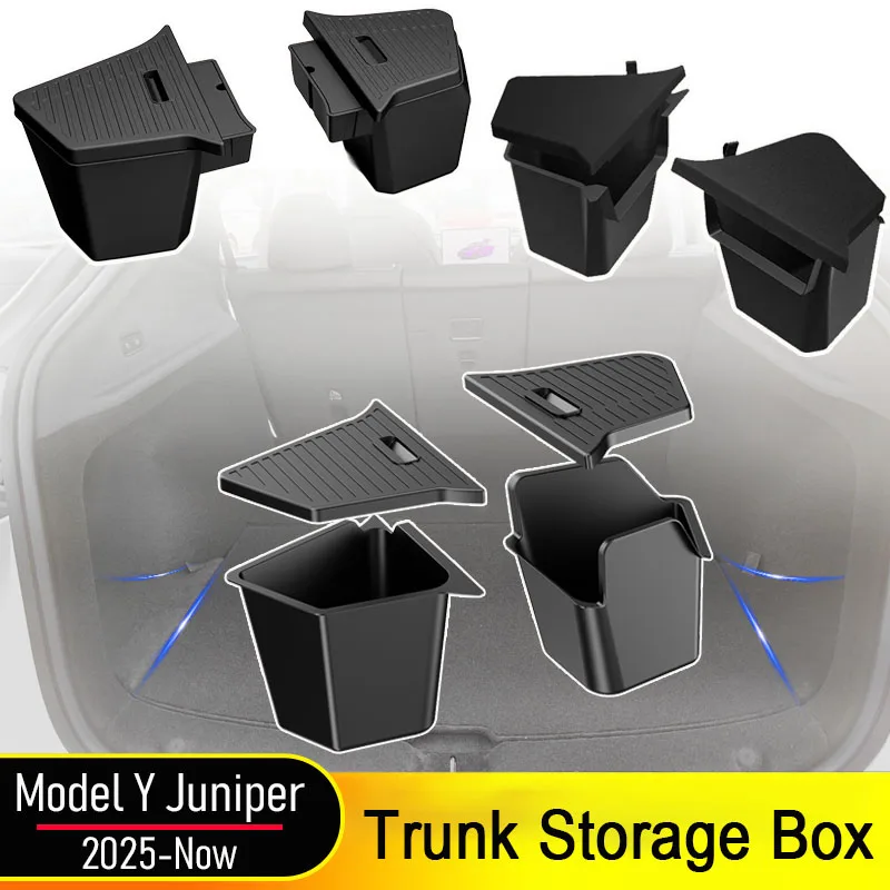 kf-S8e73fac3c87947e5ba96625785183a4fI For Tesla Model Y Juniper 2025 2026 Car Trunk Side Storage Box Cover plate organizer Car trunk side storage box refit Accessorys - Image 1