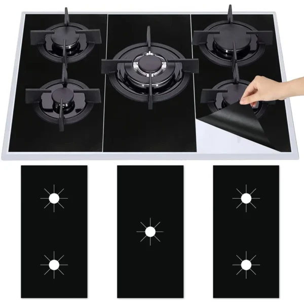 1 Set 5-Hole Gas Stove Pad Protective Cover Kitchen Cleaning Anti-dirty Non-stick Pad Reusable Stovetop Scratch Protector Pads - Image 7