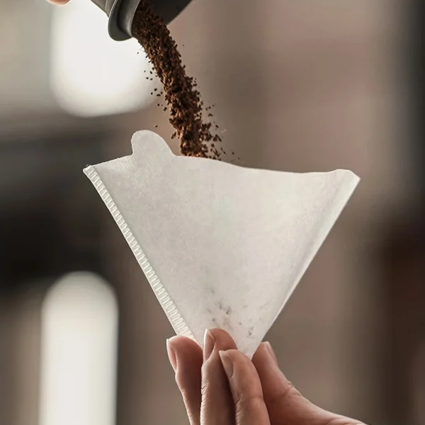 40/120 PCS V-shaped Coffee Filter Paper Coffee Cup Filter Paper 1-4 Pieces of Hand Brewed Coffee Pot Filter Paper Coffee Pot - Image 4