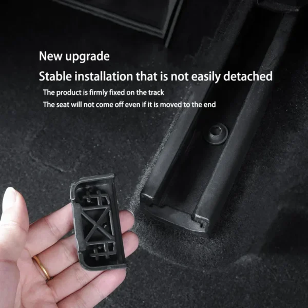 4pcs Seat Rail Cover Protector For Tesla Model 3 Y Juniper 2025 Accessories Rear End Pieces Backseat Slide Protection Anti-kick - Image 3