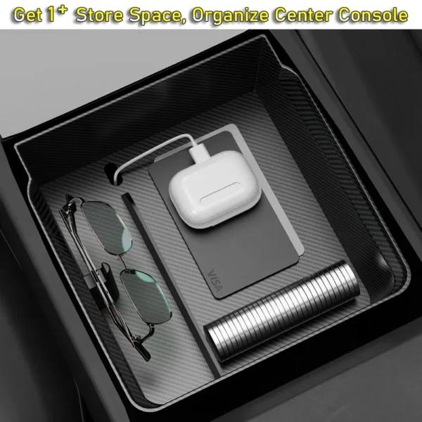 Storage Box for Tesla Model Y Juniper Launch 2025 Model 3 Highland Organizer Accessories Center Console Trays Hidden Cup Holder - Image 6