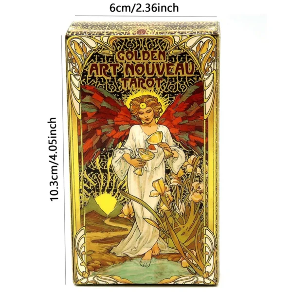 78pcs/Set-golden Art Nouveau Tarot tarot card board game, Golden Art Unzipping card game - Image 4